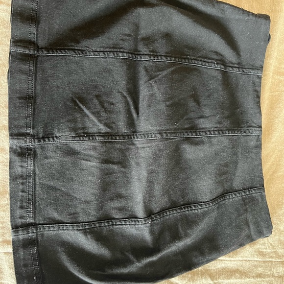 Black Free People Modern Femme Denim Mini Size 12 - Picture 3 of 3